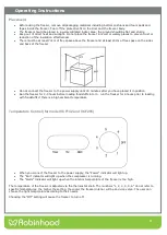 Preview for 6 page of ROBINHOOD VIVA VCF142 Installation And Operating Instructions Manual