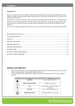 Preview for 2 page of ROBINHOOD WDCA845W Installation And Operating Instructions Manual