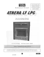 Robinson Willey ATHENA LF LPG User Operating Instructions Manual preview