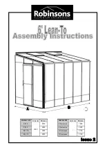 Robinsons 6 Lean-To 6 x 10 Lt Assembly Instructions Manual preview