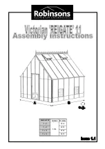 Robinsons Victorian REIGATE 11 Assembly Instructions Manual предпросмотр