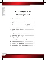 Preview for 2 page of Robitronic EXPERT LD 45 Operating Manual