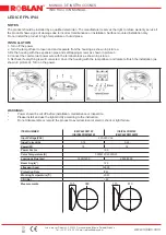 Preview for 1 page of ROBLAN ICEIP44FRW18F Instruction Manual