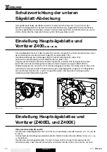 Предварительный просмотр 56 страницы Robland Z400 EL Manual