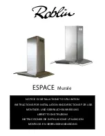 ROBLIN ESPACE MURALE Instructions For Installation Manual предпросмотр