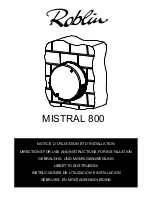 ROBLIN MISTRAL 800 Directions For Use Manual предпросмотр