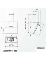 Предварительный просмотр 1 страницы ROBLIN OMBRE 800 Dimensions