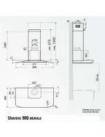 ROBLIN UNIVERS 900 MURALE Dimensions preview