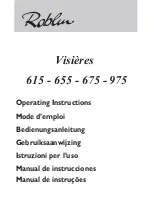 Preview for 1 page of ROBLIN VISIERE 615 Operating Instructions Manual