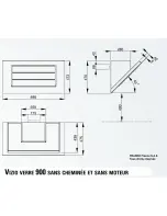 ROBLIN VIZIO VERRE 900 SANS CHEMINEE ET SANS MOTEUR Dimensions preview