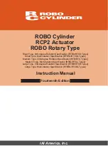 ROBO Cylinder RCP2 Series Instruction Manual preview