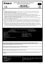 Preview for 2 page of ROBOD RINO TEXTILE MAX Manual For Use, Storage And Maintenance