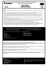 Preview for 16 page of ROBOD RINO TEXTILE MAX Manual For Use, Storage And Maintenance