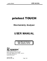 ROBONIK prietest TOUCH User Manual предпросмотр