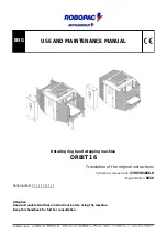 Preview for 1 page of Robopac ORBIT 16 Use And Maintenance Manual