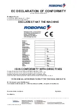 Preview for 3 page of Robopac Rotoplat DW 108-508 Use And Maintenance Manual