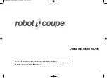 Preview for 2 page of Robot Coupe 34231A Operating Instructions Manual