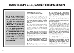 Preview for 22 page of Robot Coupe CL 40 Operating Instructions Manual