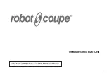 Preview for 3 page of Robot Coupe R 15 Operating Instructions Manual