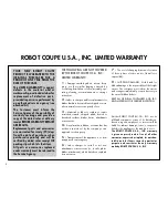 Preview for 4 page of Robot Coupe R 401 Series A User Manual