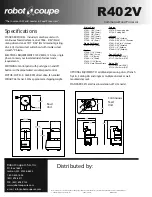 Предварительный просмотр 2 страницы Robot Coupe R 402 V. Series A Specifications