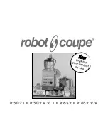 Robot Coupe R 502 e Instructions Manual preview