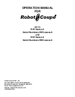 Robot Coupe R4Y Series A Operation Manual preview