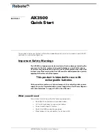 Preview for 2 page of RoboteQ AX3500 Quick Start Manual