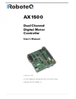 RoboteQ Dual Channel Digital Motor Controller AX2550 User Manual preview