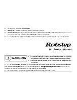 Предварительный просмотр 1 страницы Robstep Robin M1 Product Manual