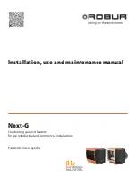 Preview for 1 page of Robur G 30 Installation, Use And Maintenance Manual