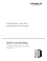 Robur GAHP Line AR Series Installation, Use And Maintenance Manual preview