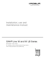 Preview for 1 page of Robur GAHP-W Installation, Use And Maintenance Manual