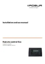 Robur Remote control Eco Installation And Use Manual preview