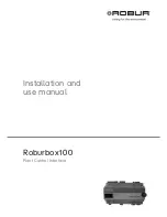 Preview for 1 page of Robur Roburbox100 Installation And Use Manual