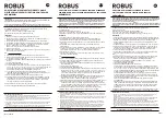 Robus MODUM HUMANITAS RHZMMEN-01 Quick Start Manual предпросмотр