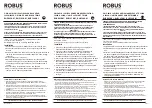 Robus OHIO RHC0830-01 Instruction Leaflet предпросмотр