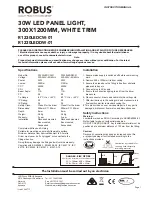 Robus R1230LEDCW-01 Instruction Manual предпросмотр