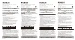 Robus REMY RRE1040-01 Instructions preview