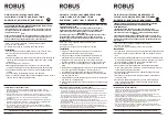 Preview for 1 page of Robus RHV0830-01 Manual