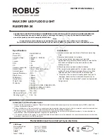 Preview for 1 page of Robus RLEDF20W-24 Instruction Manual