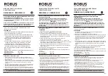 Предварительный просмотр 1 страницы Robus RMA02040-01 Quick Start Manual