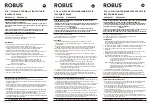 Robus SOL RSO240P-01 Quick Start Manual preview