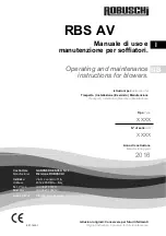 Robuschi RBS 105 AV Operating And Maintenance Instructions Manual предпросмотр