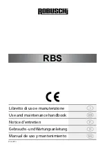 Robuschi RBS 105 Use And Maintenance Handbook предпросмотр