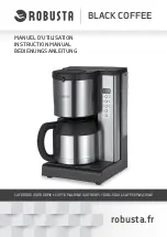 Предварительный просмотр 1 страницы Robusta BLACK COFFEE Instruction Manual