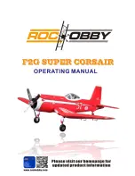 Roc Hobby F2G SUPER CORSAIR Operating Instructions Manual preview