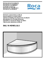 Roca BALI N-HONOLULU Instructions For Installation Manual preview