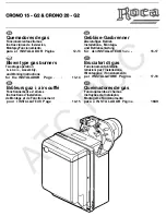 Preview for 1 page of Roca CRONO 15-G2 Lnstallation, Assembly And Working Lnstructions