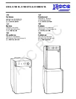 Preview for 1 page of Roca G 100 IE Installation, Assembly And Working Instructions For The Installer